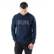 Running Raglan Crew Neck Pullover - Run Lines