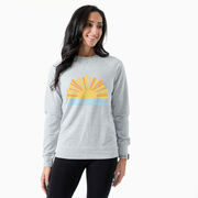 Running Raglan Crew Neck Pullover - Here Comes The Sun