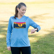 Women's Long Sleeve Tech Tee - Happy Hour