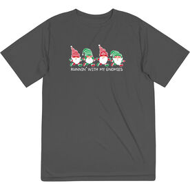 Men's Running Short Sleeve Performance Tee - Runnin' With My Gnomies&reg; - Christmas