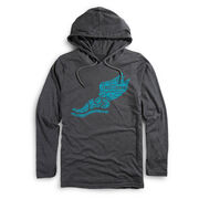 Cross Country Lightweight Hoodie - Winged Foot Inspirational Words