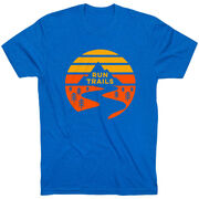 Running Short Sleeve T-Shirt - Run Trails Sunset