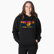 Statement Fleece Hoodie -  Happy Hour