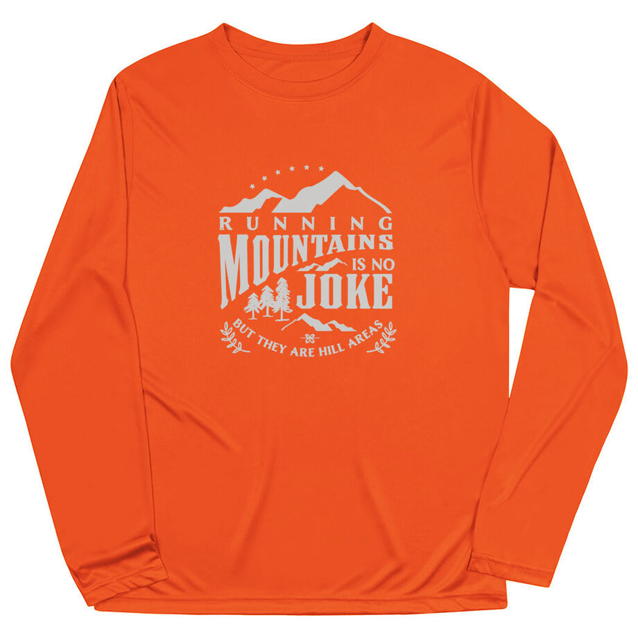 Men's Running Long Sleeve Performance Tee - Running Mountains