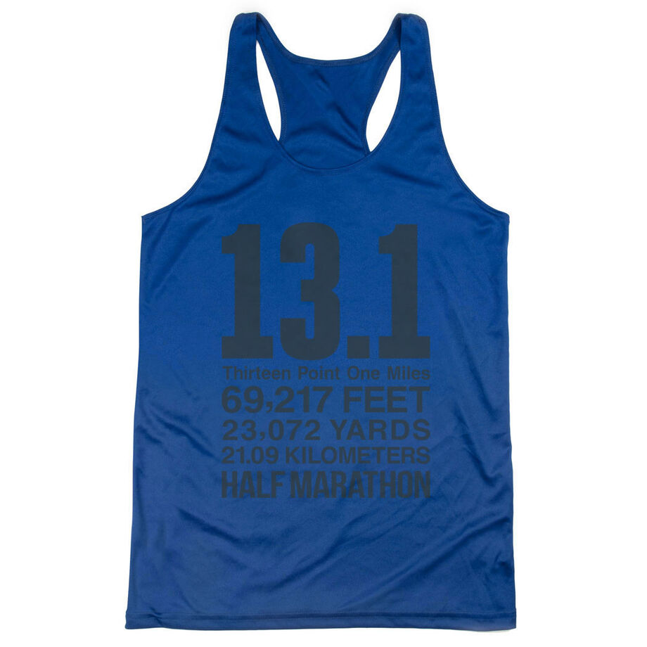 Women's Racerback Performance Tank Top - 13.1 Math Miles