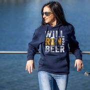 Statement Fleece Hoodie -  Will Run For Beer