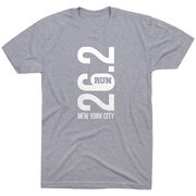 Running Short Sleeve T-Shirt - New York City 26.2 Vertical