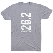 Running Short Sleeve T-Shirt - New York City 26.2 Vertical