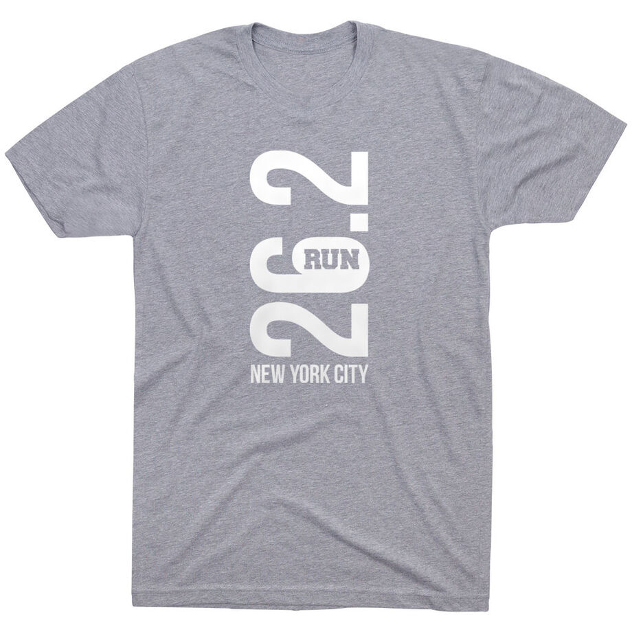 Running Short Sleeve T-Shirt - New York City 26.2 Vertical