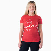 Women's Everyday Runners Tee - Santa Run Face