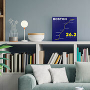 Running Canvas Wall Art - Boston Route