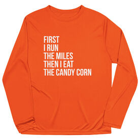 Men's Running Long Sleeve Performance Tee - Then I Eat The Candy Corn