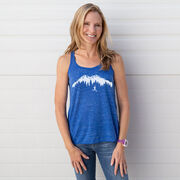 Flowy Racerback Tank Top - Trail Runner in the Mountains