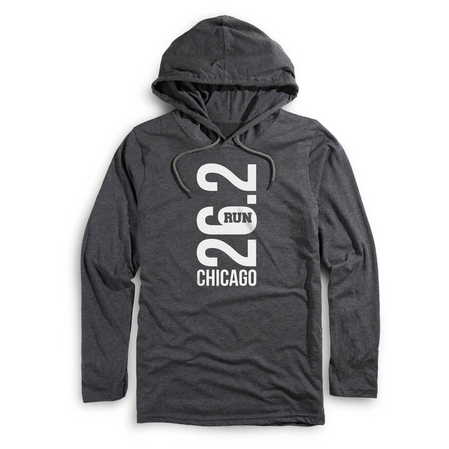 Men's Running Lightweight Hoodie - Chicago 26.2 Vertical