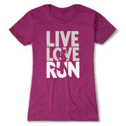 Women's Everyday Runners Tee - Live Love Run Silhouette