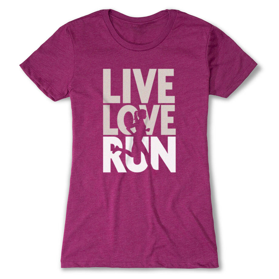 Women's Everyday Runners Tee - Live Love Run Silhouette