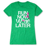 Women's Everyday Runners Tee Run Now Wine Later (Bold)