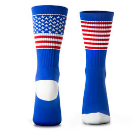 Woven Mid-Calf Socks - American Flag