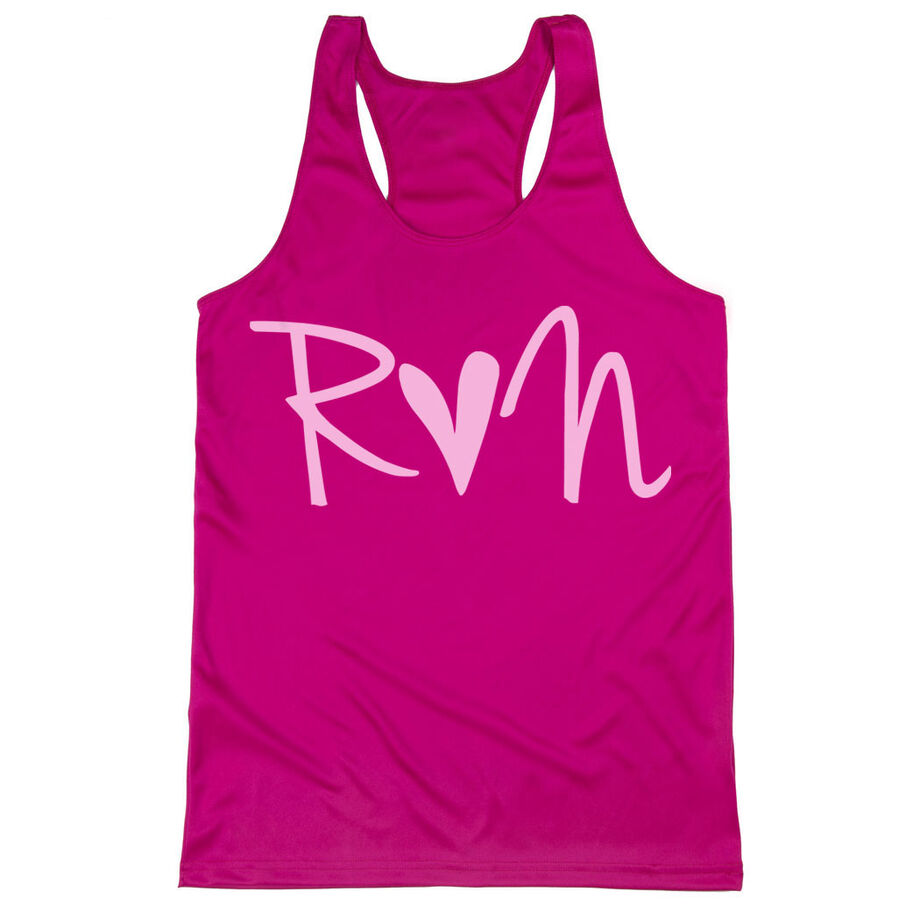 Women's Racerback Performance Tank Top - Run Heart