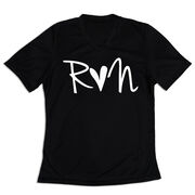 Women's Short Sleeve Tech Tee - Run Heart