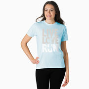 Running Short Sleeve T-Shirt - Live Love Run Silhouette