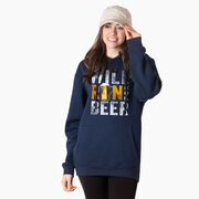 Statement Fleece Hoodie -  Will Run For Beer