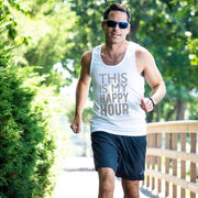 Men's Hiking Performance Tank Top - This Is My Happy Hour Hiker