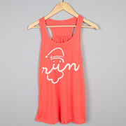Flowy Racerback Tank Top - Santa Run Face