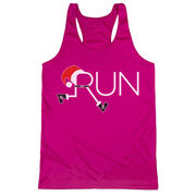 Women's Racerback Performance Tank Top - Let's Run For Christmas