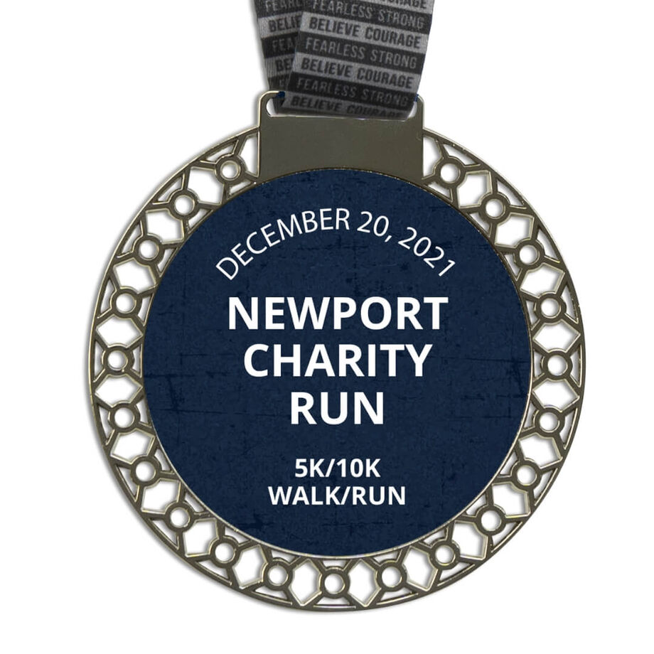 Filigree Circle Custom Virtual Race Medal