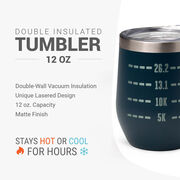 Running Travel Wine Tumbler - Runner's Measurements