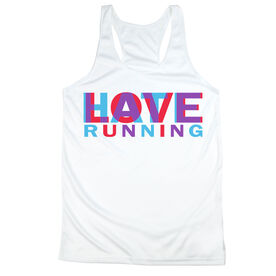 Women's Racerback Performance Tank Top - Love Hate Running