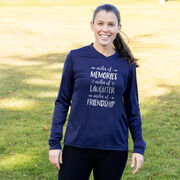 Women's Long Sleeve Tech Tee - Miles of Friendship Mantra