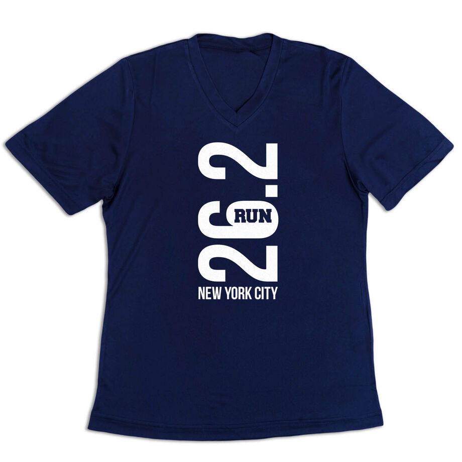 Women's Short Sleeve Tech Tee - New York City 26.2 Vertical