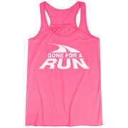 Flowy Racerback Tank Top - Gone For a Run&reg; White Logo