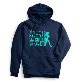 Statement Fleece Hoodie -  She Believed She Could Stars