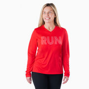 Women's Long Sleeve Tech Tee - Run Lines