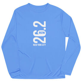 Men's Running Long Sleeve Tech Tee - New York City 26.2 Vertical