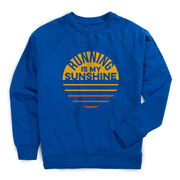 Running Raglan Crew Neck Pullover - Running is My Sunshine