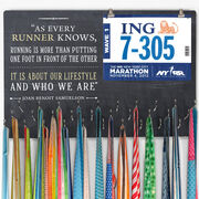 Running Large Hooked on Medals and Bib Hanger - As Every Runner Knows