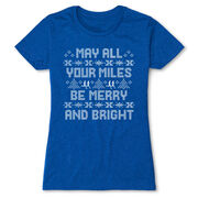 Women's Everyday Runners Tee -  May All Your Miles Be Merry and Bright