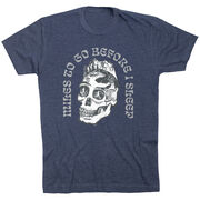 Running Short Sleeve T-Shirt - Miles To Go Before I Sleep - Skull