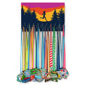 Running Large Hooked on Medals Hanger - Happy Hour