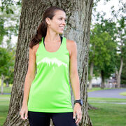 Women's Racerback Performance Tank Top - Trail Runner in the Mountains