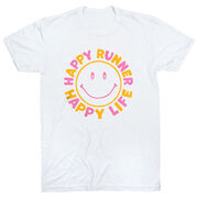 Running Short Sleeve T-Shirt - Happy Runner Happy Life