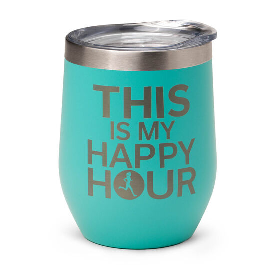 Running 12 oz Double Insulated Tumbler - This is My Happy Hour