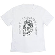Women's Short Sleeve Tech Tee - Miles To Go Before I Sleep - Skull