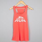 Flowy Racerback Tank Top - Gone For a Run White Logo