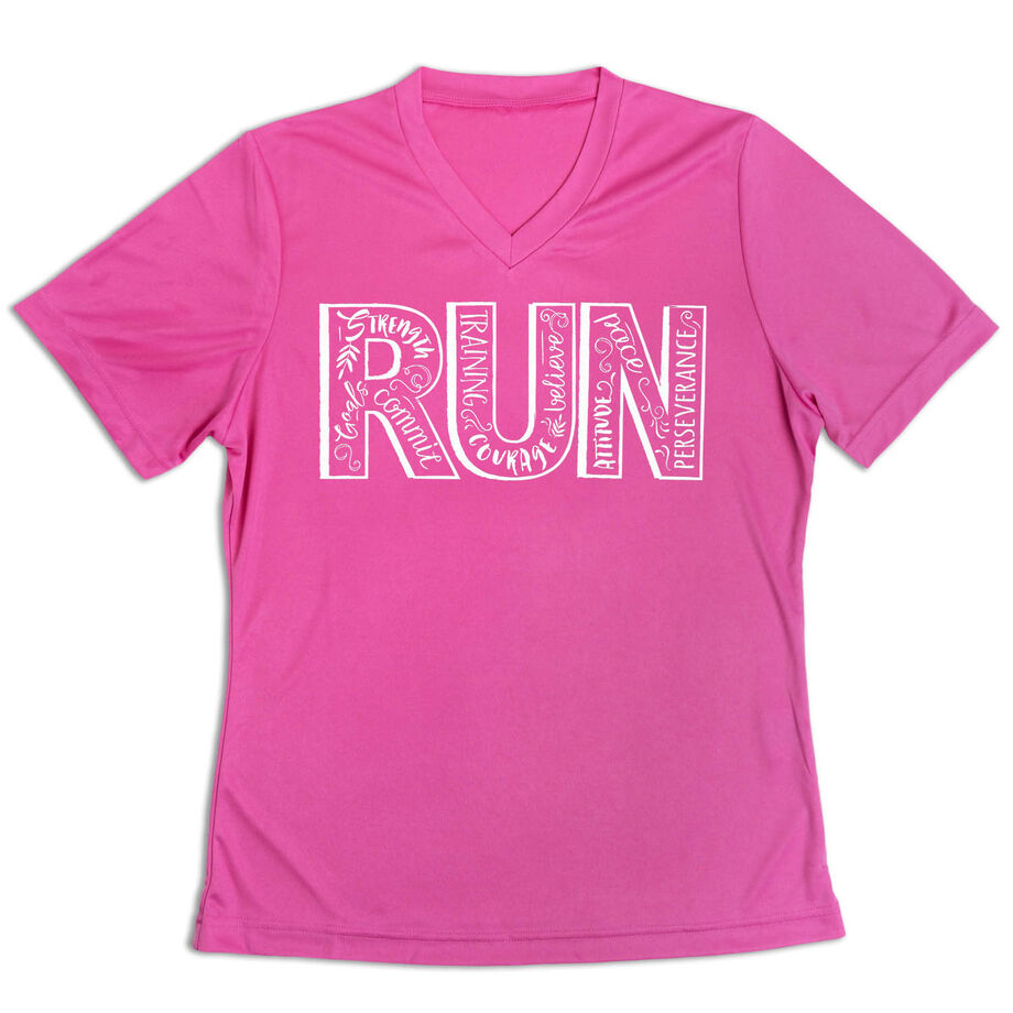 Women's Short Sleeve Tech Tee - Run With Inspiration