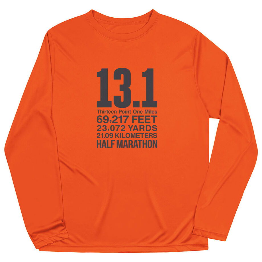 Men's Running Long Sleeve Performance Tee - 13.1 Math Miles